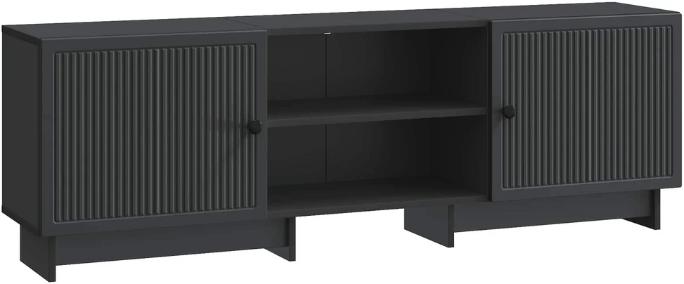 TV staliukas Televizoriaus spintelė 150 x 31 x 50 cm Juoda Dirbtinė mediena