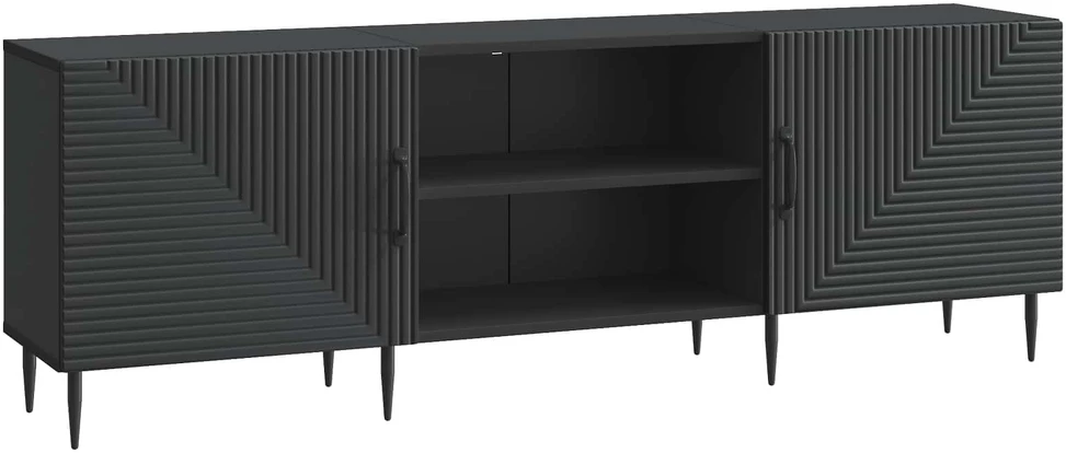 TV staliukas Televizoriaus spintelė 150 x 31 x 50 cm Juoda Apdirbta mediena