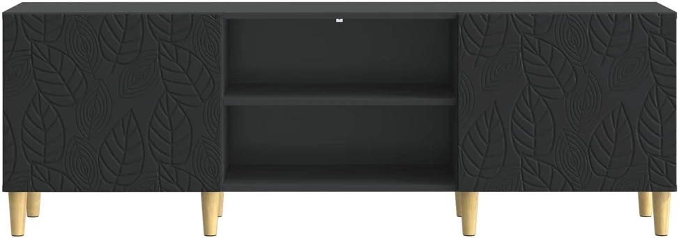TV staliukas Televizoriaus spintelė 150 x 31 x 50 cm Juoda Apdirbta mediena