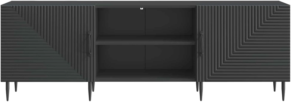 TV staliukas Televizoriaus spintelė 150 x 31 x 50 cm Juoda Apdirbta mediena