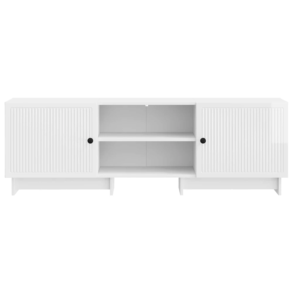 TV staliukas Televizoriaus spintelė 150 x 31 x 50 cm Itin blizgi balta