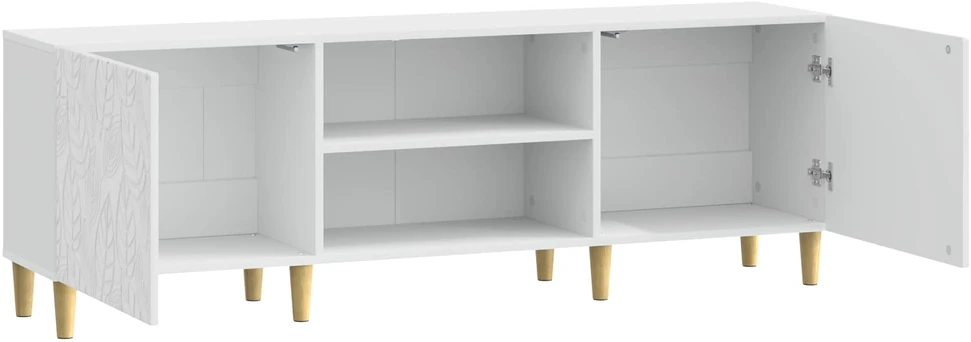 TV staliukas Televizoriaus spintelė 150 x 31 x 50 cm Itin blizgi balta