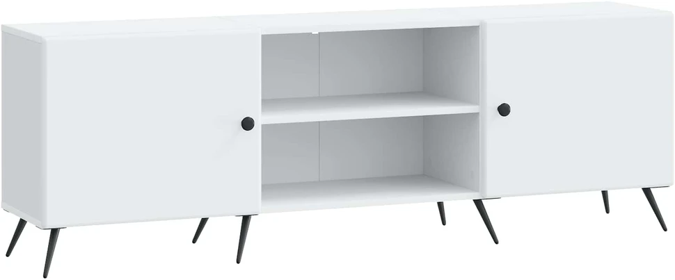 TV staliukas Televizoriaus spintelė 150 x 31 x 50 cm Balta Apdirbta mediena