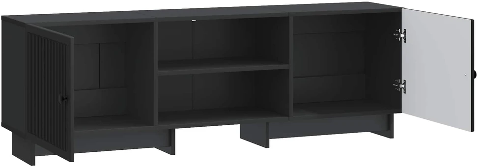 TV staliukas Televizoriaus spintelė 150 x 31 x 50 cm Juoda Dirbtinė mediena