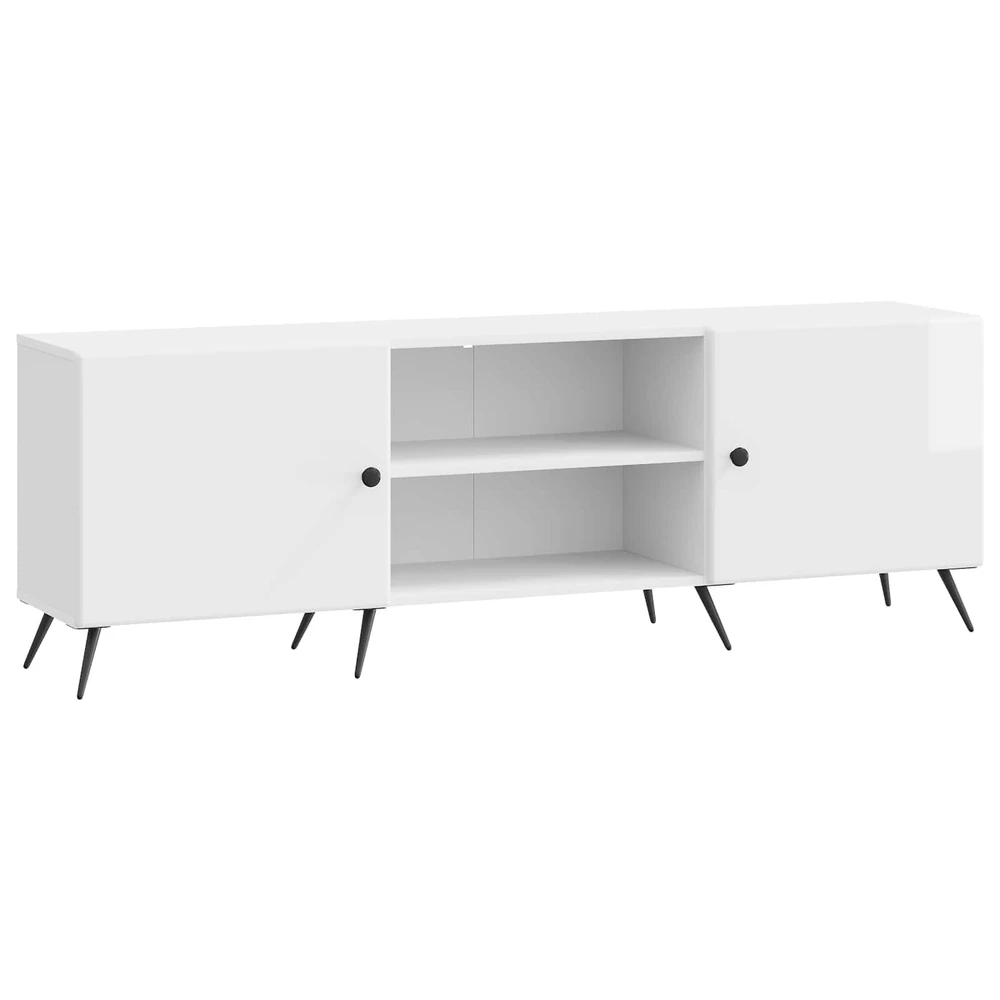TV staliukas Televizoriaus spintelė 150 x 31 x 50 cm Itin blizgi balta