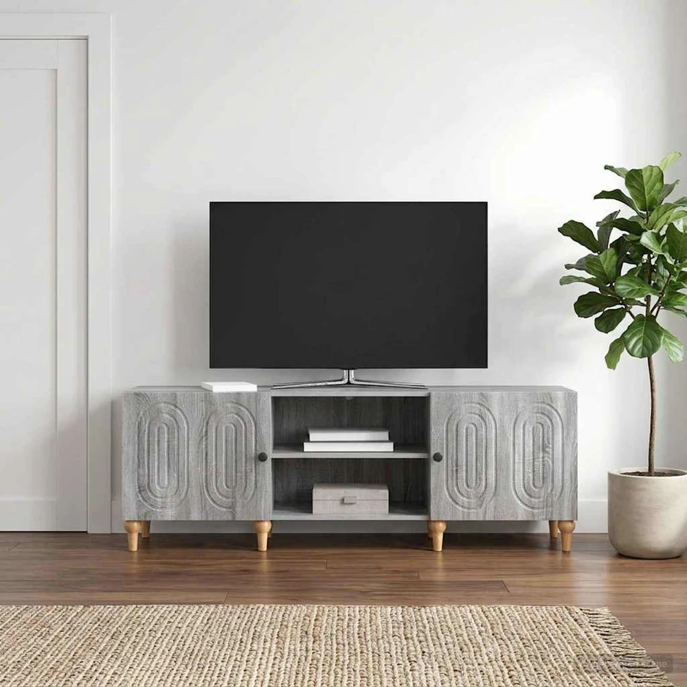 TV staliukas Televizoriaus spintelė 150 x 31 x 50 cm Pilka sonoma ąžuolo