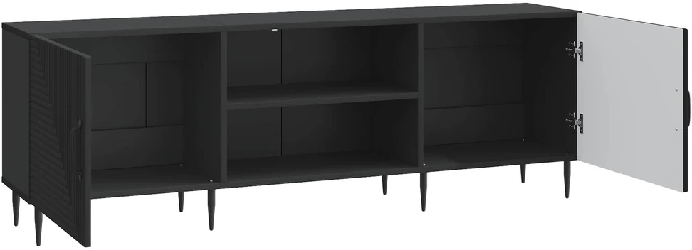 TV staliukas Televizoriaus spintelė 150 x 31 x 50 cm Juoda Apdirbta mediena