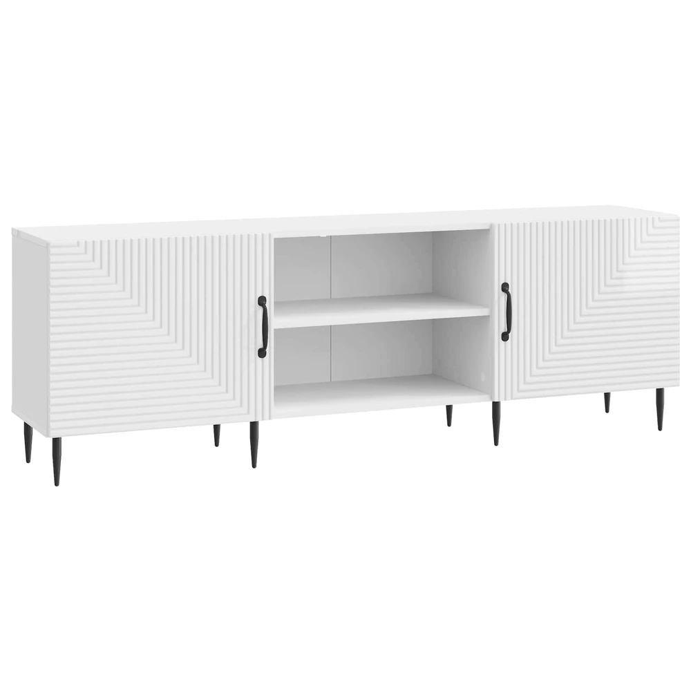 TV staliukas Televizoriaus spintelė 150 x 31 x 50 cm Itin blizgi balta