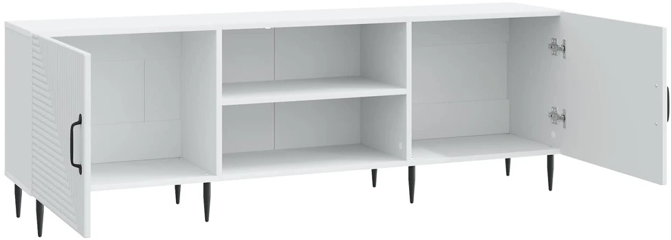 TV staliukas Televizoriaus spintelė 150 x 31 x 50 cm Balta Apdirbta mediena