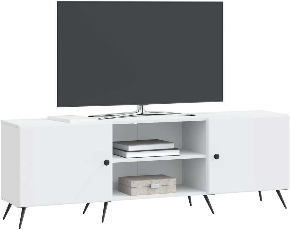 TV staliukas Televizoriaus spintelė 150 x 31 x 50 cm Balta Apdirbta mediena