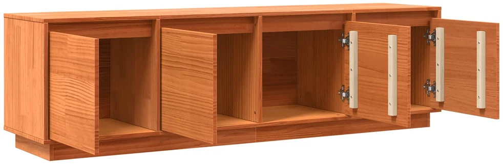TV staliukas Televizoriaus spintelė 156 x 37 x 45 cm Ruda Apdirbta mediena