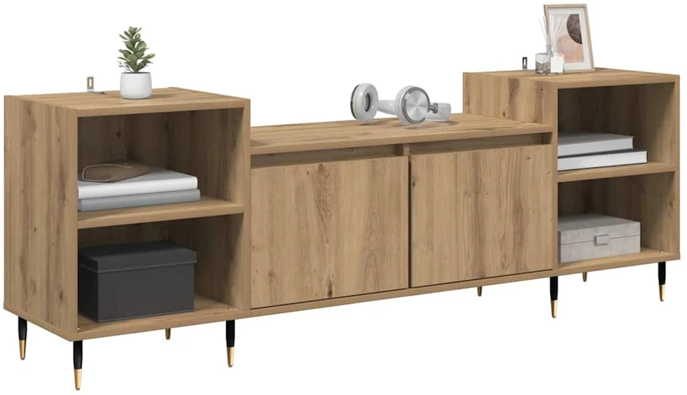 TV staliukas Televizoriaus spintelė 160 x 35 x 55 cm Amatininkų ąžuolas