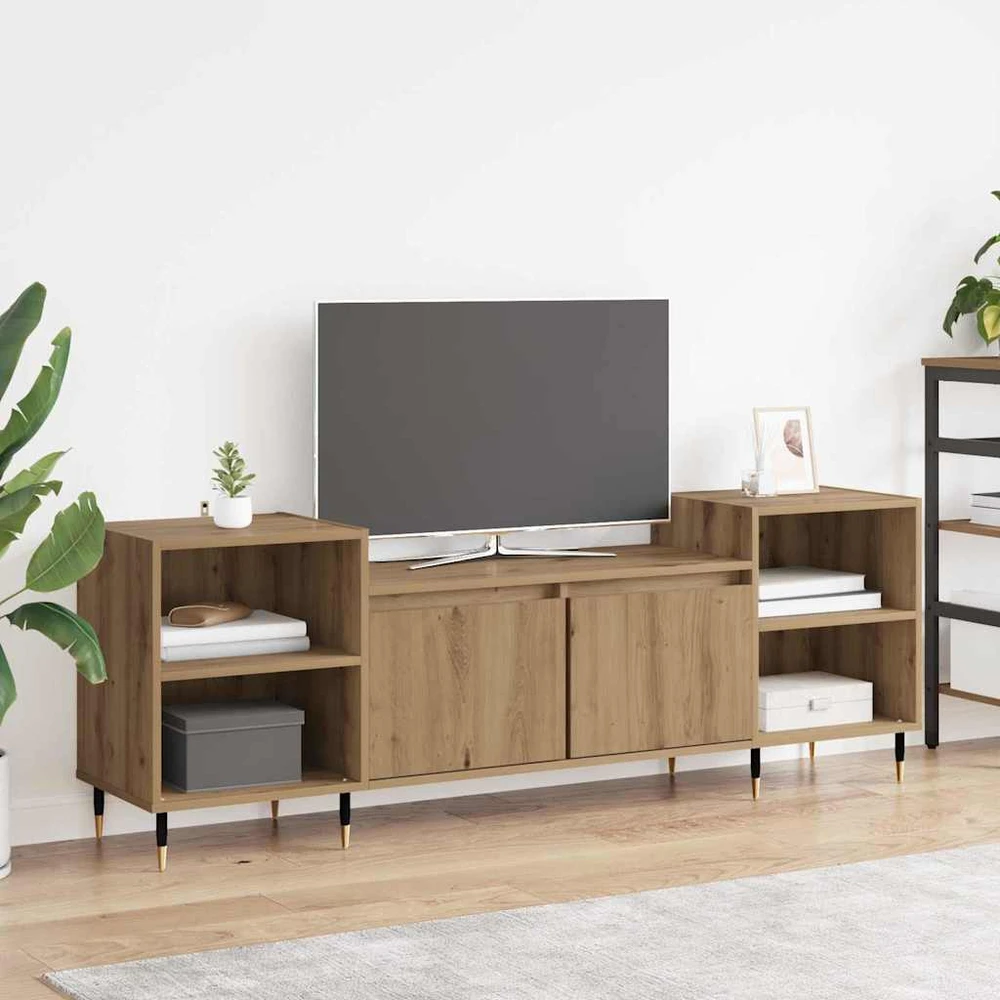 TV staliukas Televizoriaus spintelė 160 x 35 x 55 cm Amatininkų ąžuolas