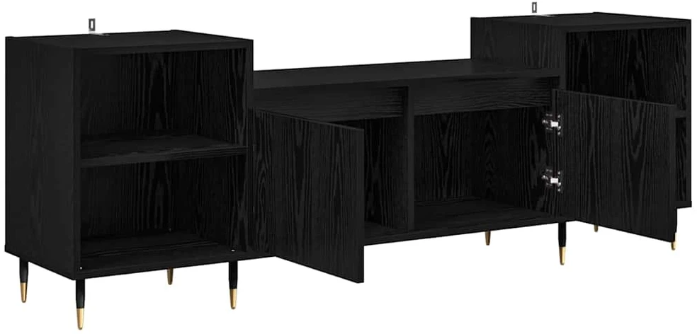 TV staliukas Televizoriaus spintelė 160 x 35 x 55 cm Juodas ąžuolas