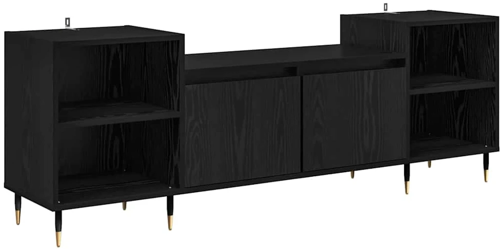 TV staliukas Televizoriaus spintelė 160 x 35 x 55 cm Juodas ąžuolas