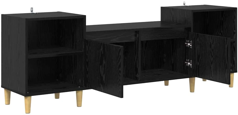TV staliukas Televizoriaus spintelė 160 x 35 x 55 cm Juodas ąžuolas