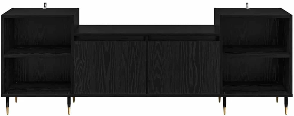 TV staliukas Televizoriaus spintelė 160 x 35 x 55 cm Juodas ąžuolas