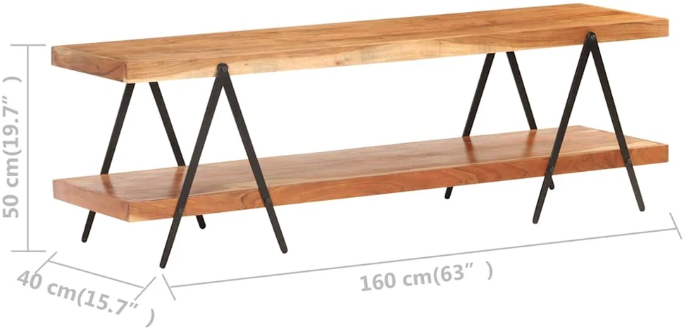 TV staliukas Televizoriaus spintelė, 160x40x50cm, akacijos medienos masyvas