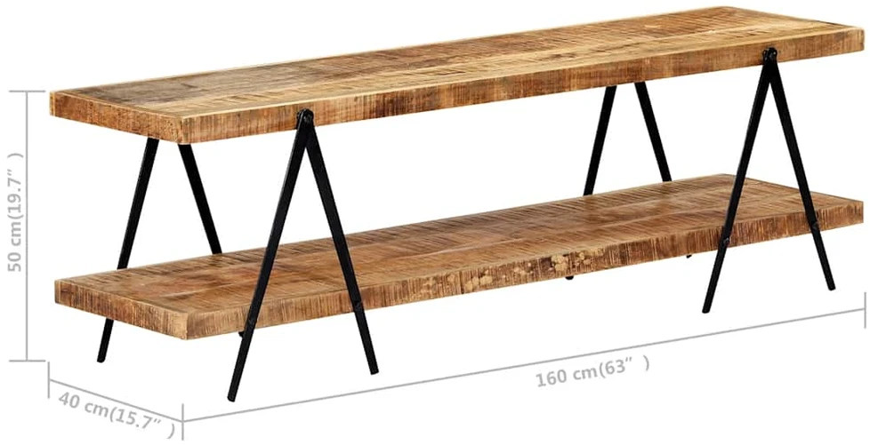 TV staliukas Televizoriaus spintelė, 160x40x50cm, mango medienos masyvas