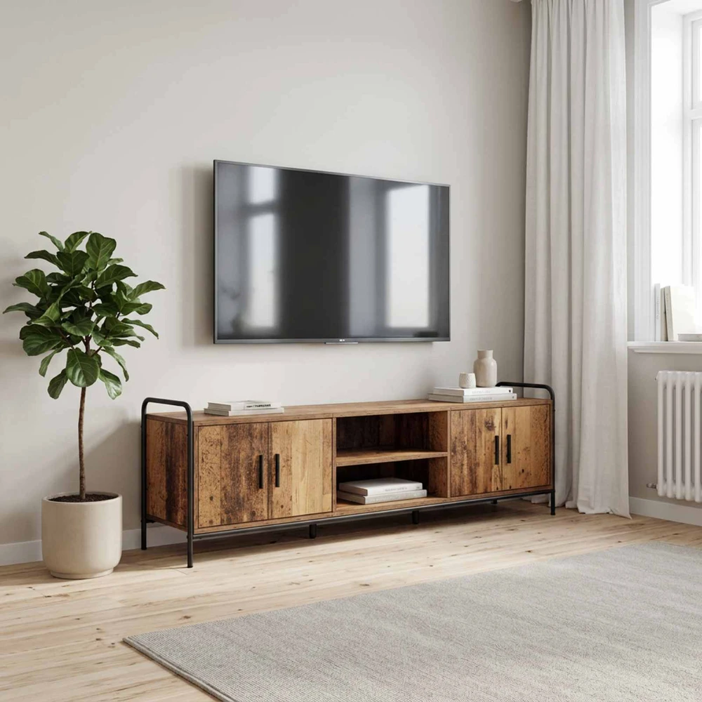 TV staliukas Televizoriaus spintelė 167,5 x 33 x 50 cm Sendintos medienos