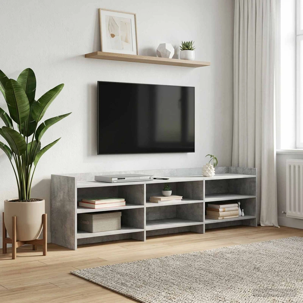 TV staliukas Televizoriaus spintelė 168 x 33 x 47 cm Betono pilka