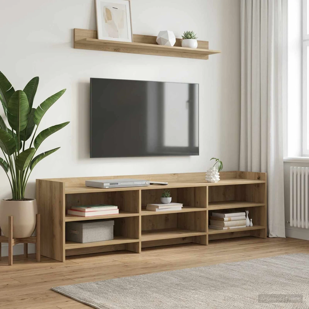 TV staliukas Televizoriaus spintelė 168 x 33 x 47 cm Artisano ąžuolo