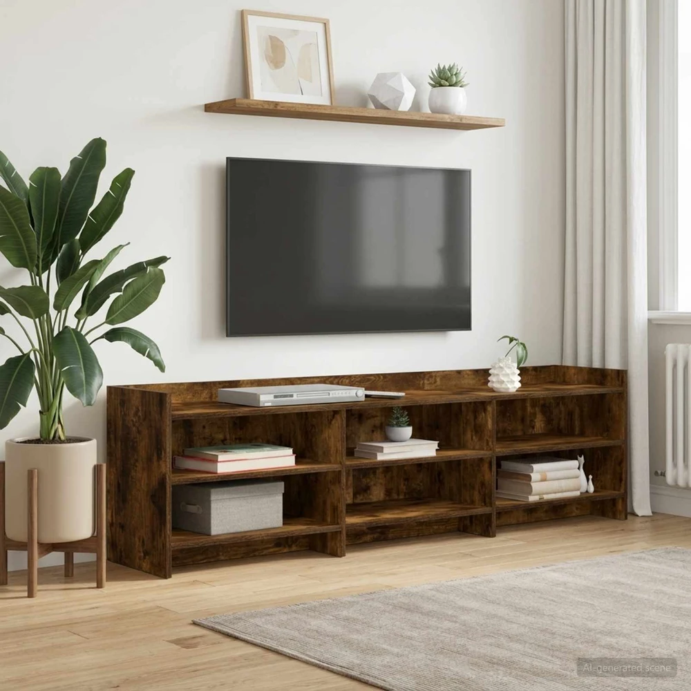 TV staliukas Televizoriaus spintelė 168 x 33 x 47 cm Dūminio ąžuolo