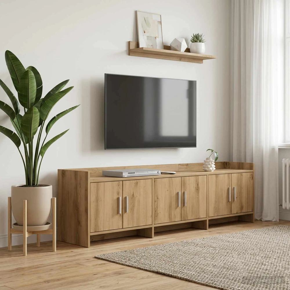TV staliukas Televizoriaus spintelė 168 x 33 x 47 cm Artisano ąžuolo