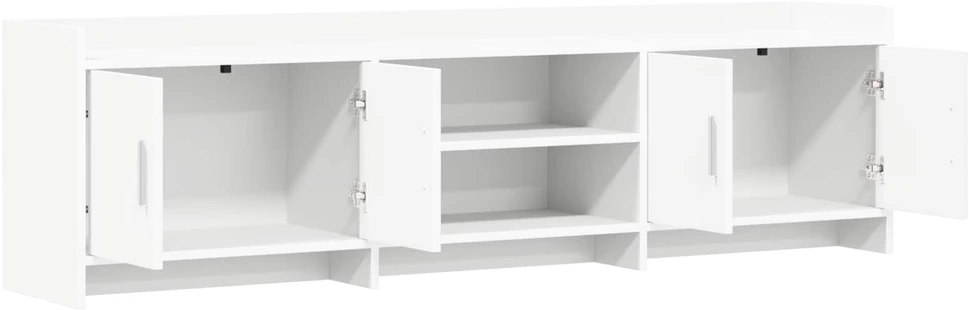 TV staliukas Televizoriaus spintelė 168 x 33 x 47 cm Balta Apdirbta mediena