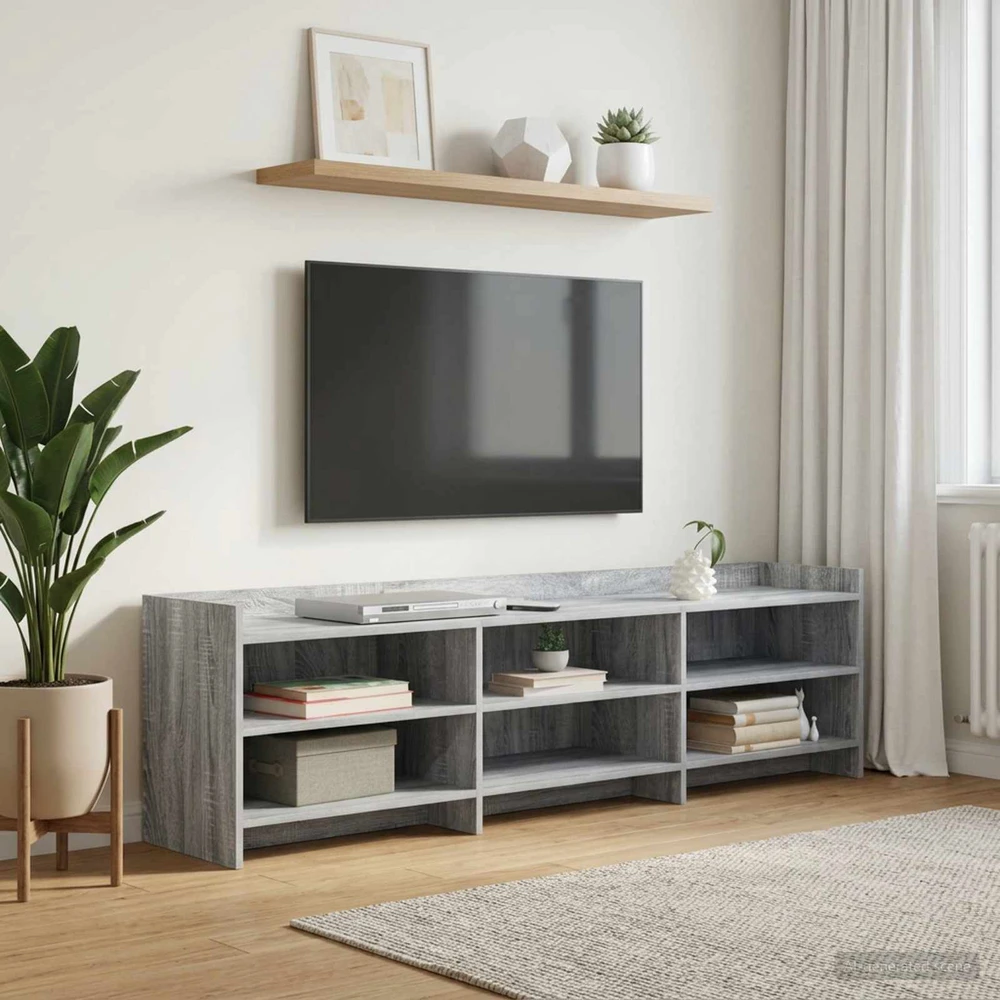 TV staliukas Televizoriaus spintelė 168 x 33 x 47 cm Pilka Sonoma