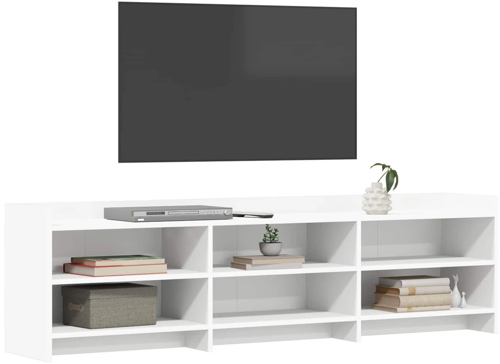 TV staliukas Televizoriaus spintelė 168 x 33 x 47 cm Balta Apdirbta mediena