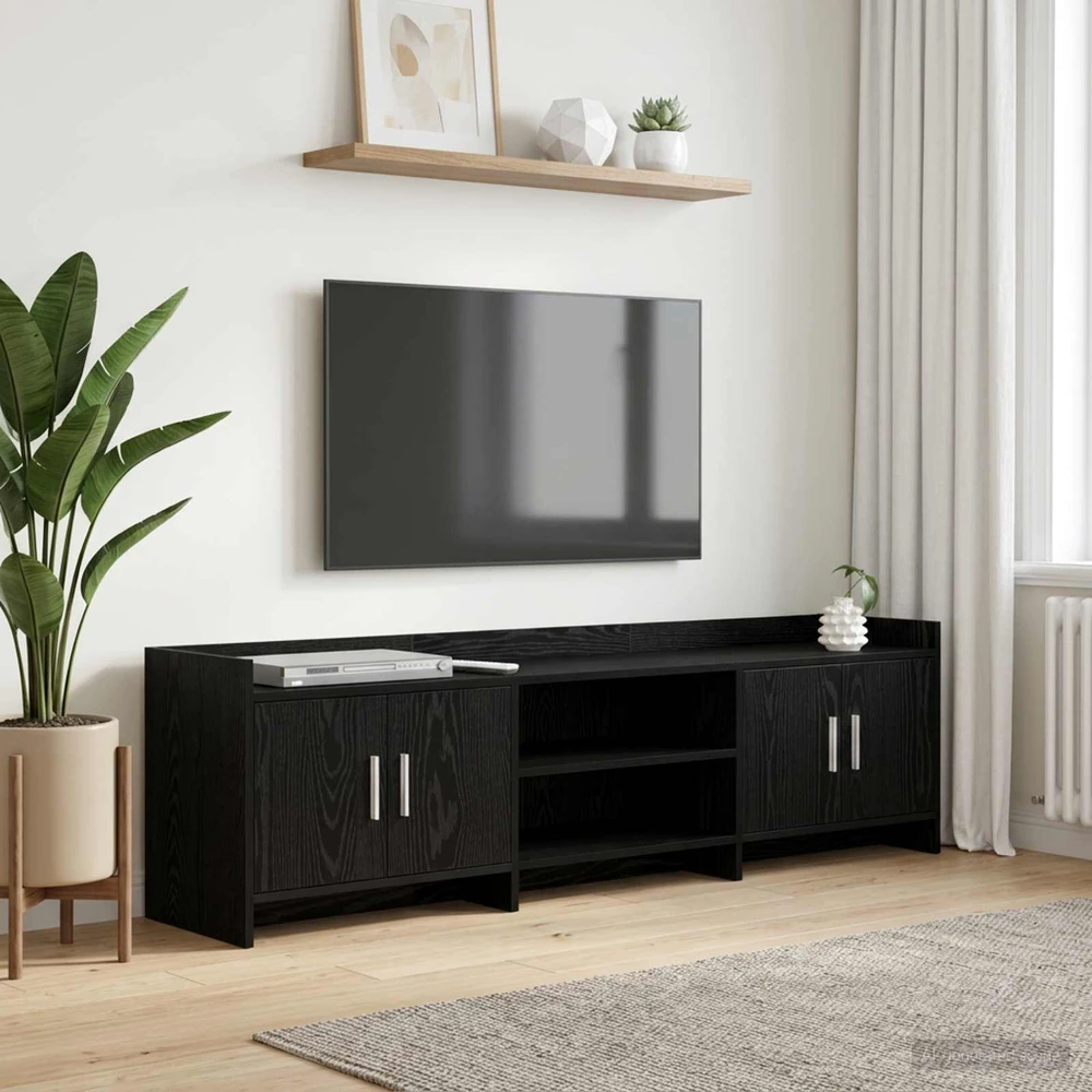 TV staliukas Televizoriaus spintelė 168 x 33 x 47 cm Juodojo ąžuolo