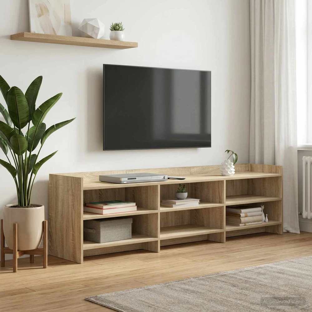 TV staliukas Televizoriaus spintelė 168 x 33 x 47 cm Sonoma ąžuolas