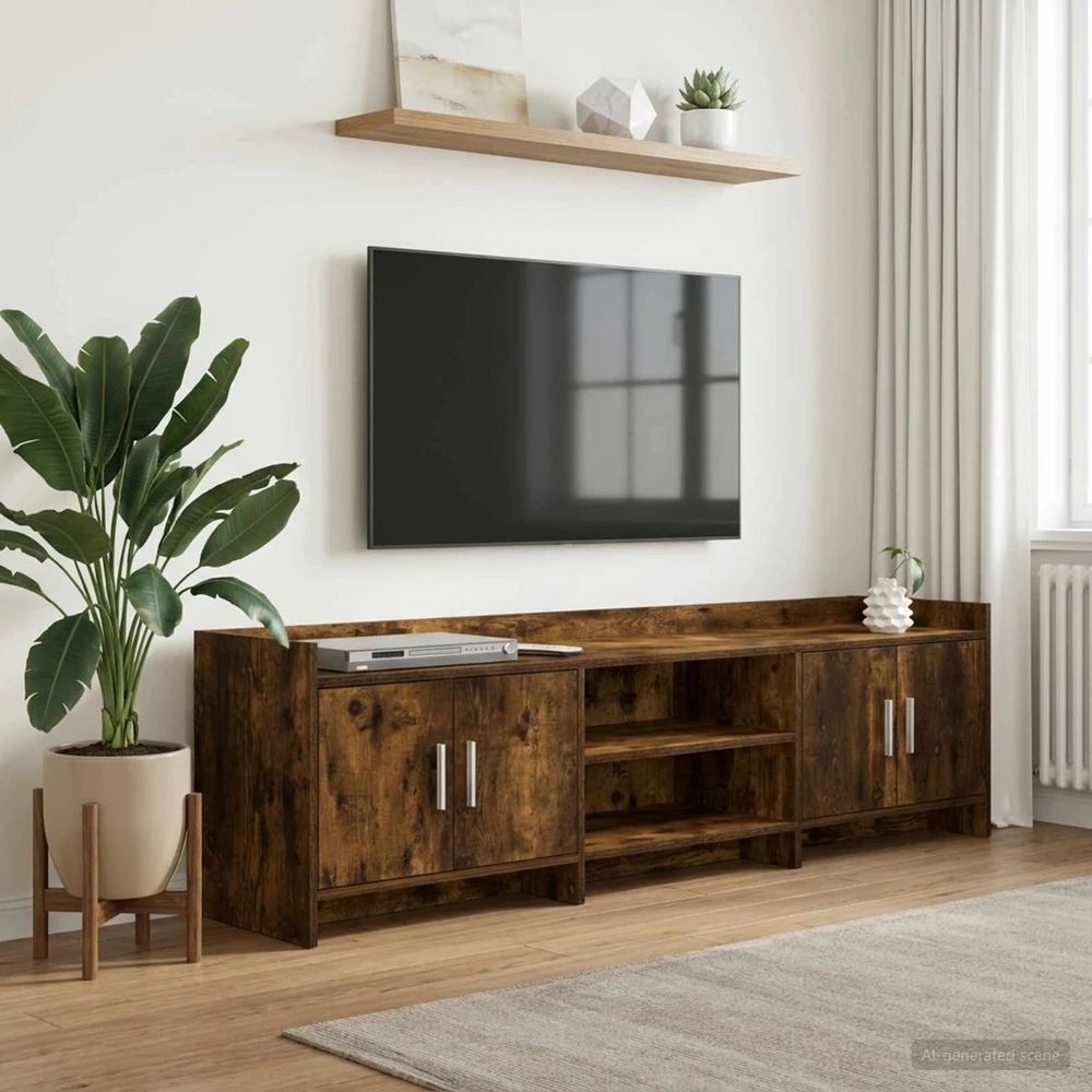 TV staliukas Televizoriaus spintelė 168 x 33 x 47 cm Dūminio ąžuolo