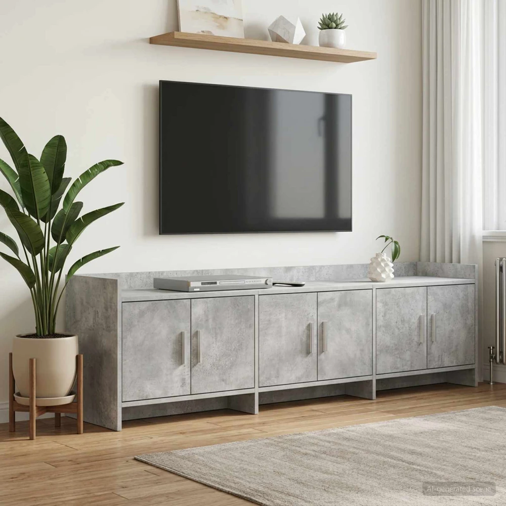 TV staliukas Televizoriaus spintelė 168 x 33 x 47 cm Betono pilka