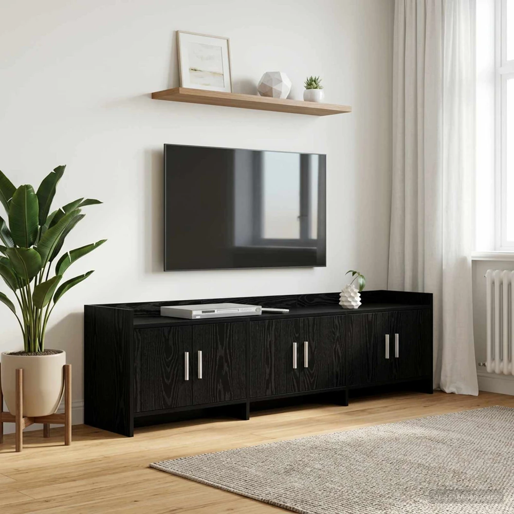 TV staliukas Televizoriaus spintelė 168 x 33 x 47 cm Juodojo ąžuolo