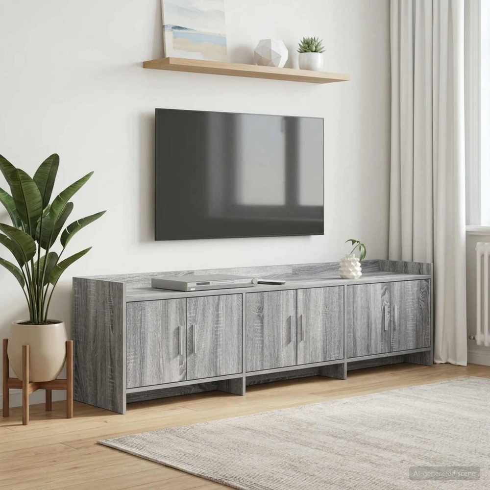 TV staliukas Televizoriaus spintelė 168 x 33 x 47 cm Pilka Sonoma