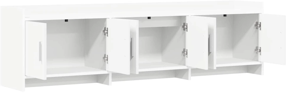 TV staliukas Televizoriaus spintelė 168 x 33 x 47 cm Balta Apdirbta mediena