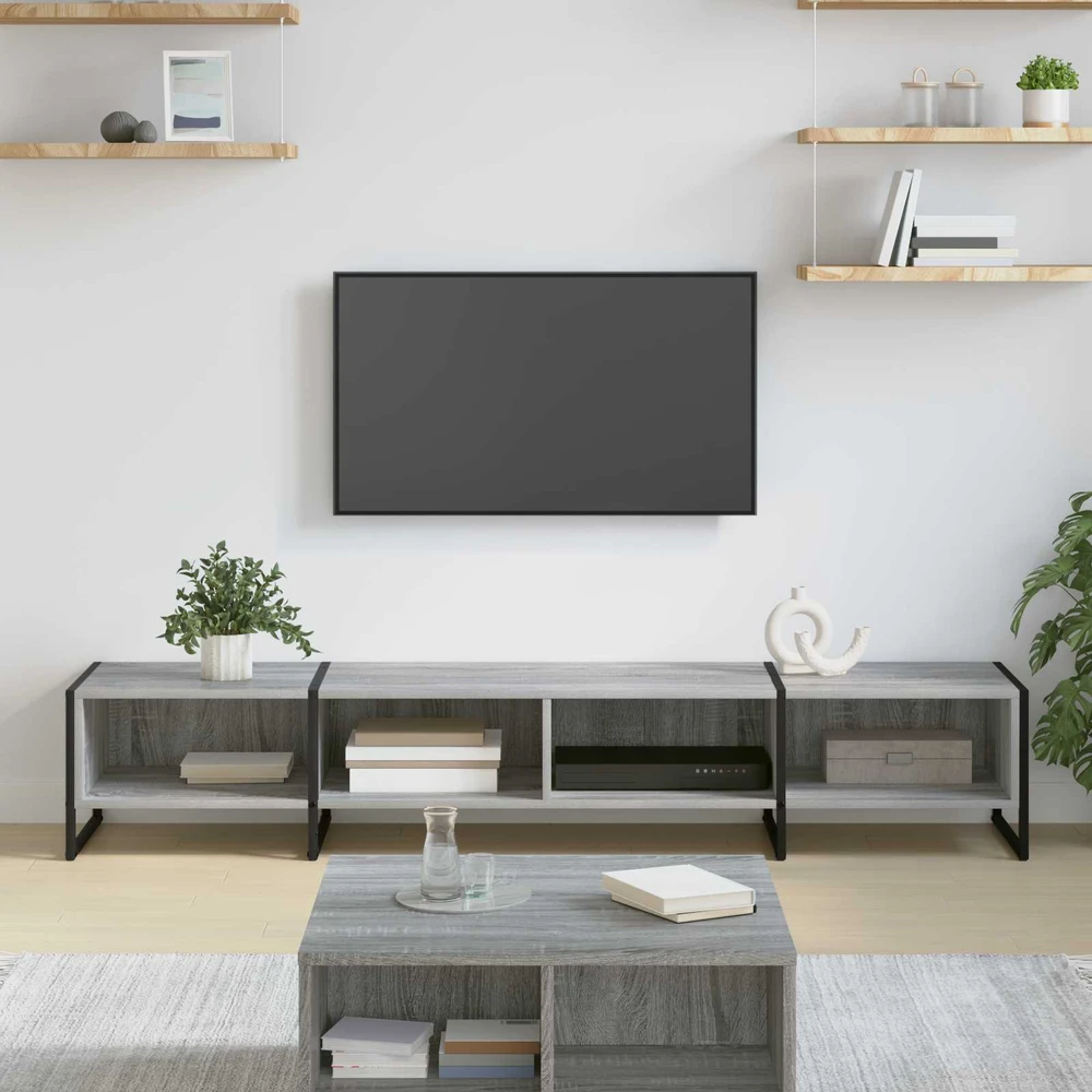 TV staliukas Televizoriaus spintelė 170.5 x 36 x 30.5 cm Pilkas Sonoma