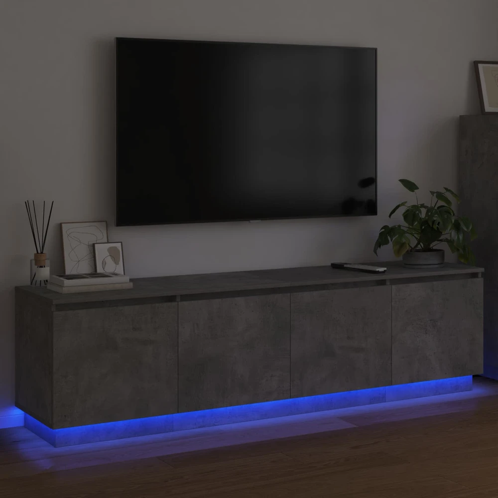 TV staliukas Televizoriaus spintelė 180 x 38 x 49 cm Betono pilka