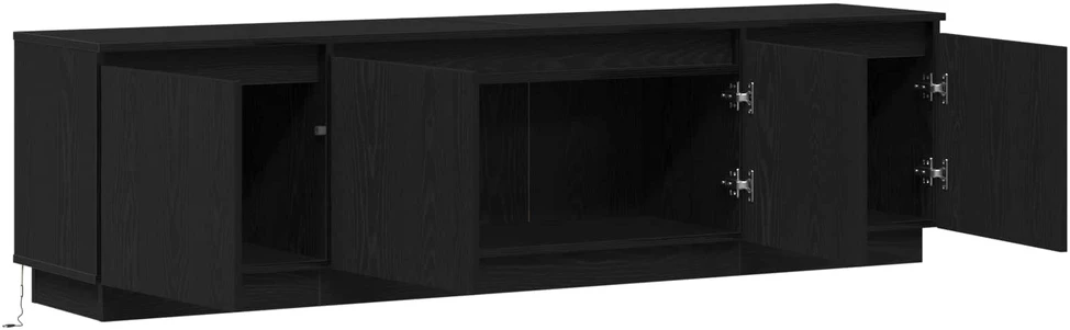 TV staliukas Televizoriaus spintelė 180 x 38 x 49 cm Juodas ąžuolas