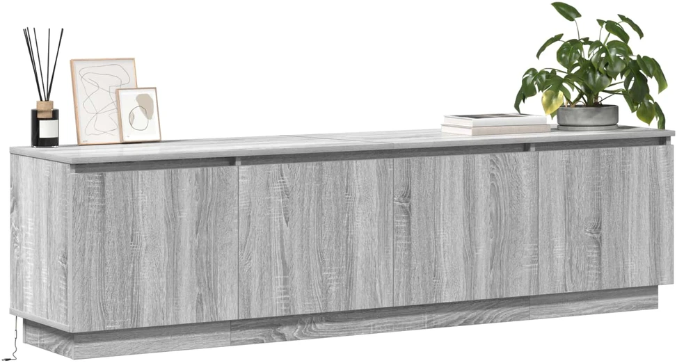 TV staliukas Televizoriaus spintelė 180 x 38 x 49 cm Pilkas Sonoma