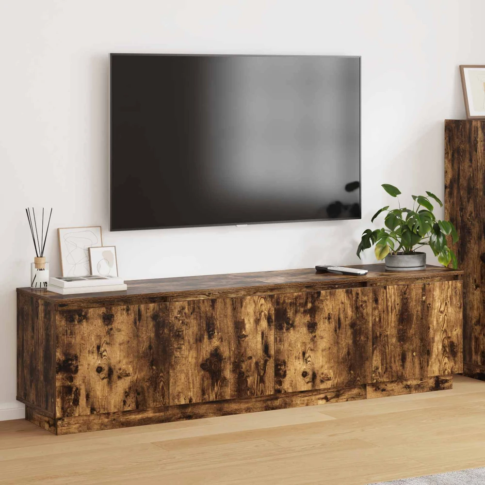 TV staliukas Televizoriaus spintelė 180 x 38 x 49 cm Rūkyta ąžuolas
