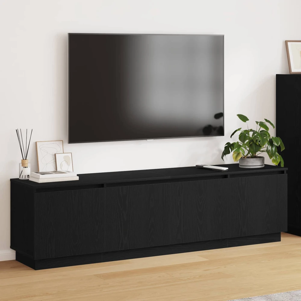 TV staliukas Televizoriaus spintelė 180 x 38 x 49 cm Juodas ąžuolas