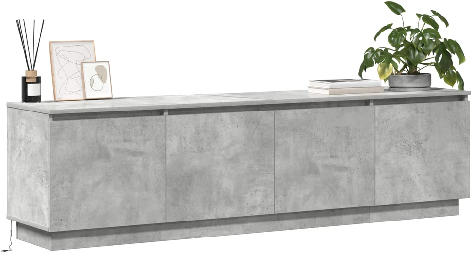 TV staliukas Televizoriaus spintelė 180 x 38 x 49 cm Betono pilka