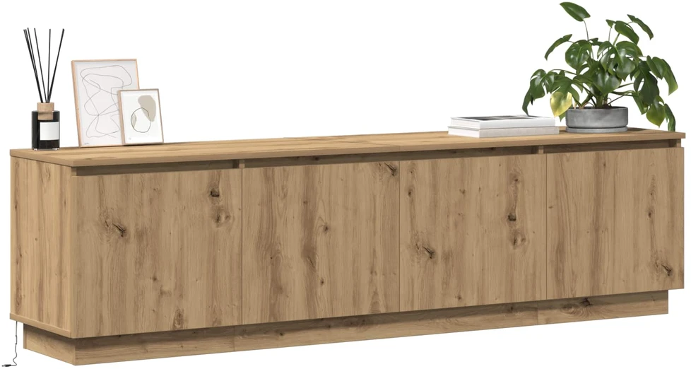 TV staliukas Televizoriaus spintelė 180 x 38 x 49 cm Amatininkų ąžuolas