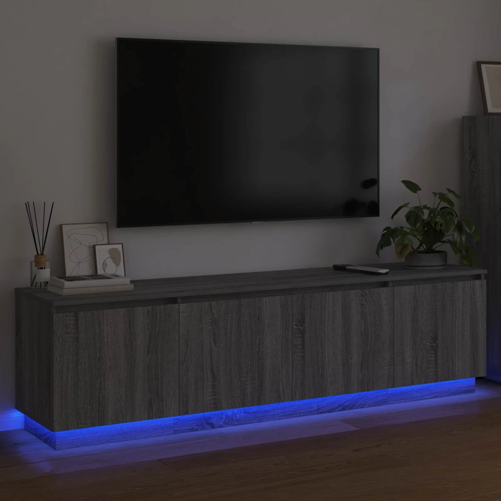 TV staliukas Televizoriaus spintelė 180 x 38 x 49 cm Pilkas Sonoma
