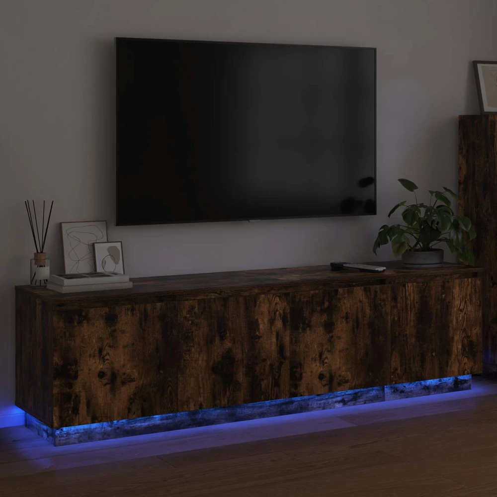 TV staliukas Televizoriaus spintelė 180 x 38 x 49 cm Rūkyta ąžuolas