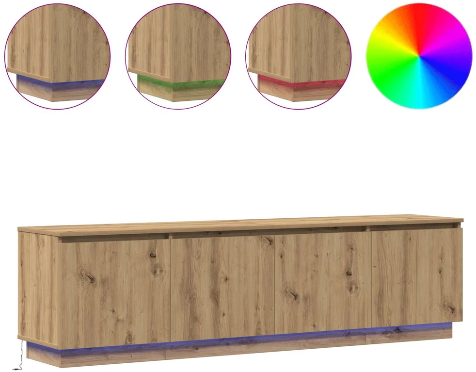 TV staliukas Televizoriaus spintelė 180 x 38 x 49 cm Amatininkų ąžuolas
