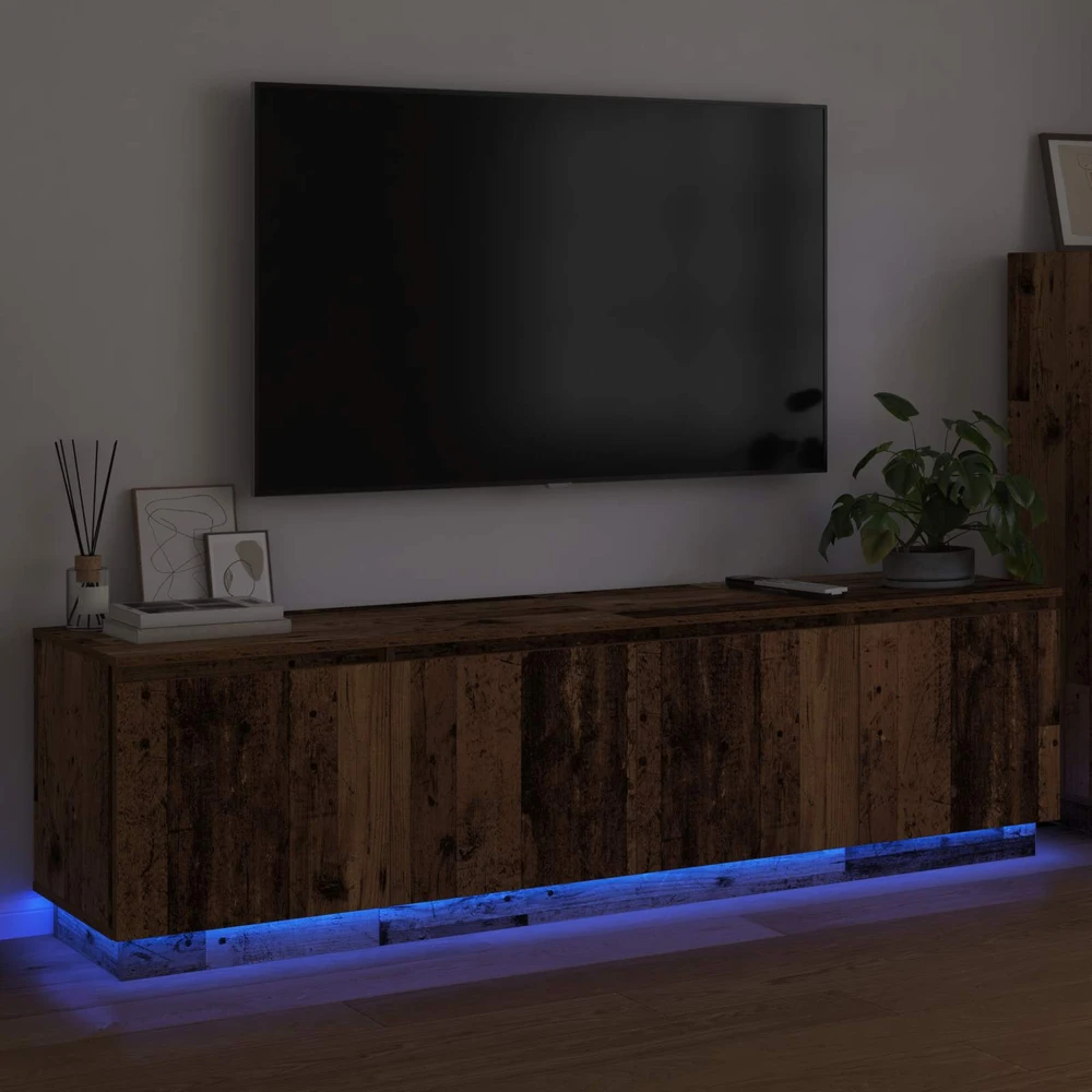 TV staliukas Televizoriaus spintelė 180 x 38 x 49 cm Senovinis medis